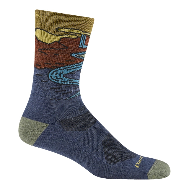 Darn Tough Chasing Waterfalls Micro Crew Lightweight With Cushion Denim