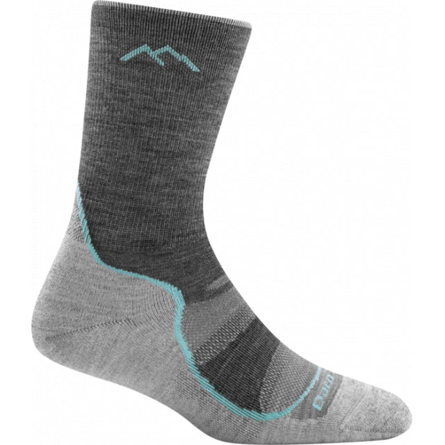 Darn Tough Women's Light Hiker Micro Crew Lightweight with Cushion Slate