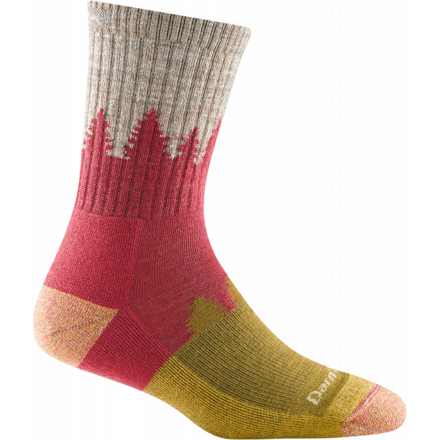 Darn Tough Women's Treeline Micro Crew Midweight with Cushion Cranberry