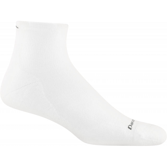 Darn Tough Men's Run Coolmax 1/4 Ultra-Lightweight with Cushion White