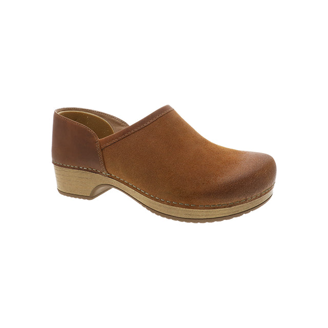 Dansko Brenna Tan Burnished Suede Tan