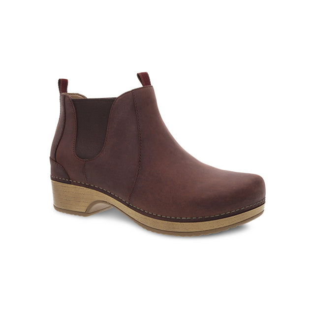Dansko Women's Becka Mahogany Oiled Pull Up Mahogany
