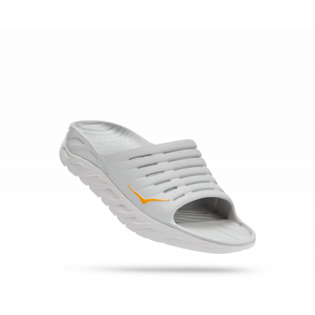 HOKA Men's Ora Recovery Slide Lunar Rock / Radiant Yellow