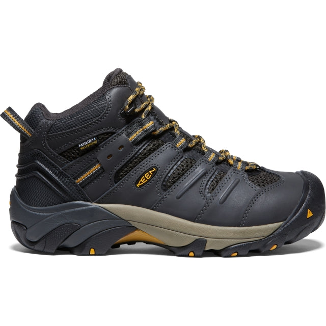Keen Men's Lansing Mid Waterproof (Steel Toe) Raven/Tawny Olive