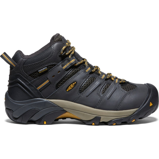 Keen Men's Lansing Mid Waterproof (Steel Toe) Raven/Tawny Olive