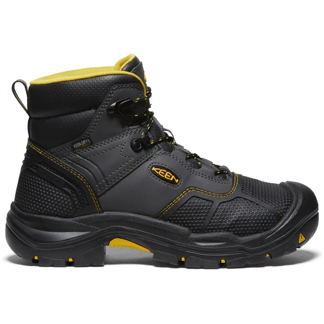 Keen Men's Logandale Waterproof Boot (Steel Toe) Raven/Black