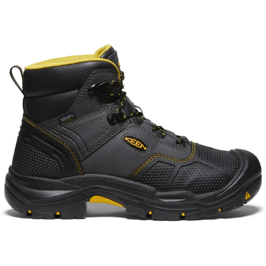 Keen Men's Logandale Waterproof Boot (Steel Toe) Raven/Black