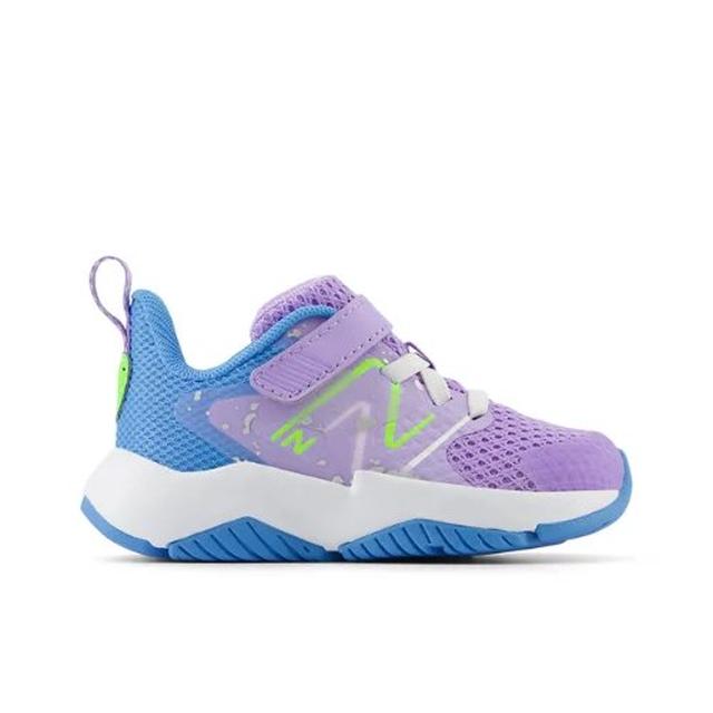 New Balance Kids' Rave Run v2 Bungee Lace with Top Strap Lilac Glo/Sky Blue/Pixel Green