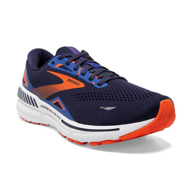 Brooks Running Men's Adrenaline GTS 23 Peacoat/Orange/Surf the Web