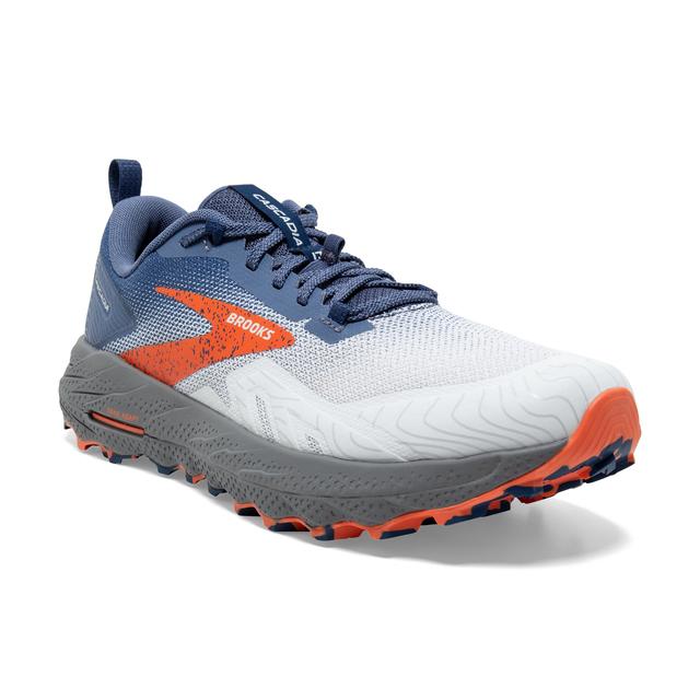 Brooks Running Men's Cascadia 17 Blue/Navy/Firecracker