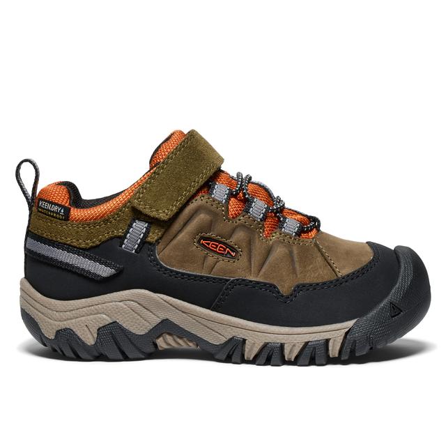 Keen Little Targhee Iv Waterproof Hiking Shoe Dark Olive/Gold Flame