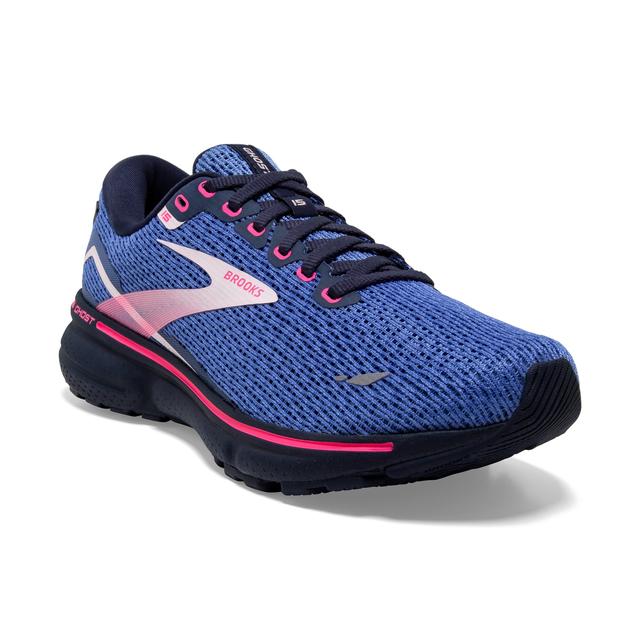 Brooks Running Women's Ghost 15 Blue/Peacoat/Pink