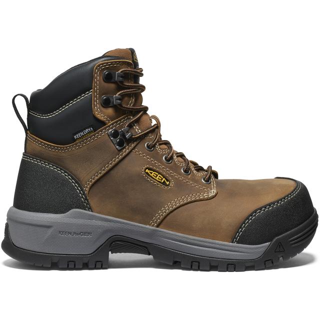 Keen Evanston 6" Waterproof Boot (Carbon-fiber Toe) Bison/Black