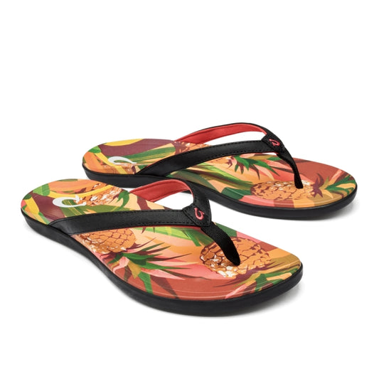 Olukai Women's Ho'Opio Hau Black / Wai Camo
