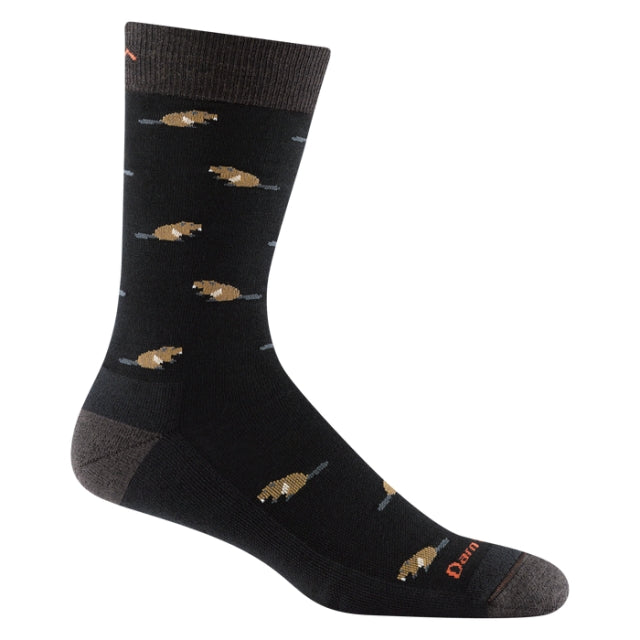 Darn Tough Men's Sawtooth Crew Lightweight with Cushion Black