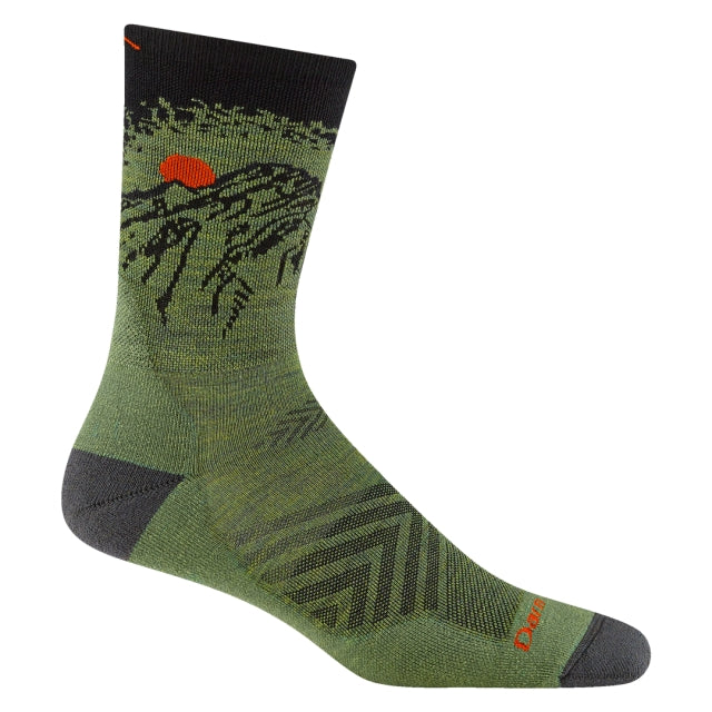 Darn Tough Vert Micro Crew Ultra Lightweight Cushion Running Socks Darn Tough Lichen