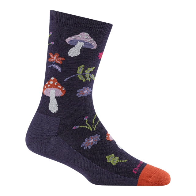 Darn Tough Shroom Bloom Crew Lightweight Blackberry