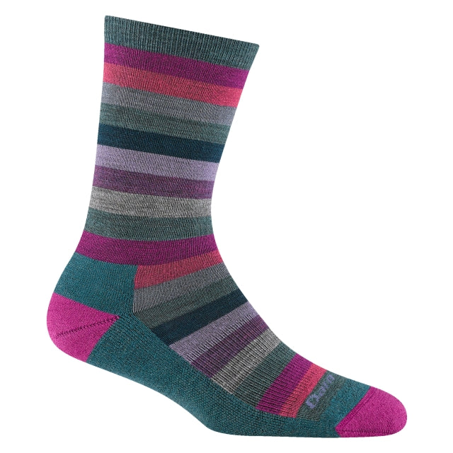 Darn Tough Mystic Stripe Crew Lightweight With Cushion Spruce