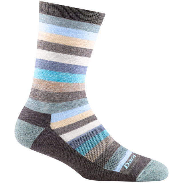 Darn Tough Women's Mystic Stripe Crew Lightweight with Cushion Oatmeal