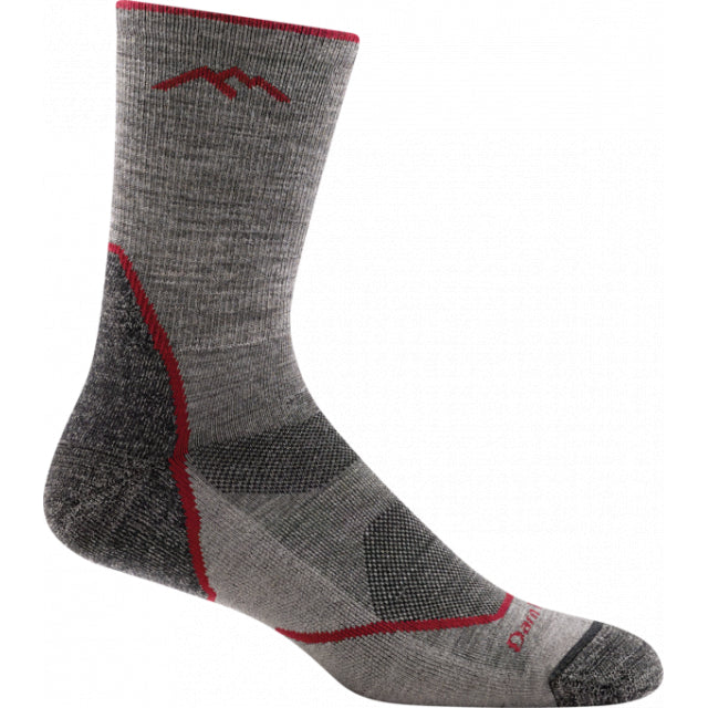 Darn Tough Men's Light Hiker Micro Crew Lightweight with Cushion Taupe