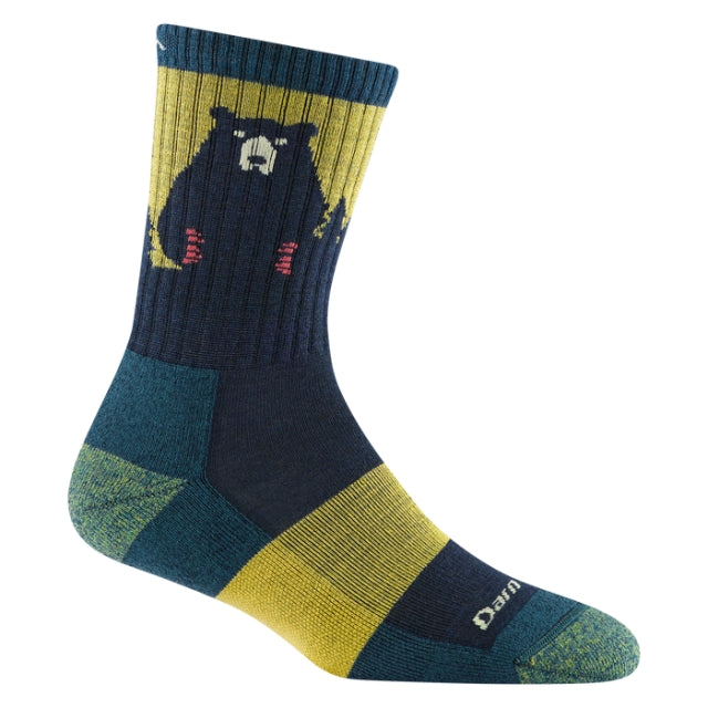 Darn Tough Women's Bear Town Micro Crew Lightweight with Cushion Dark Teal