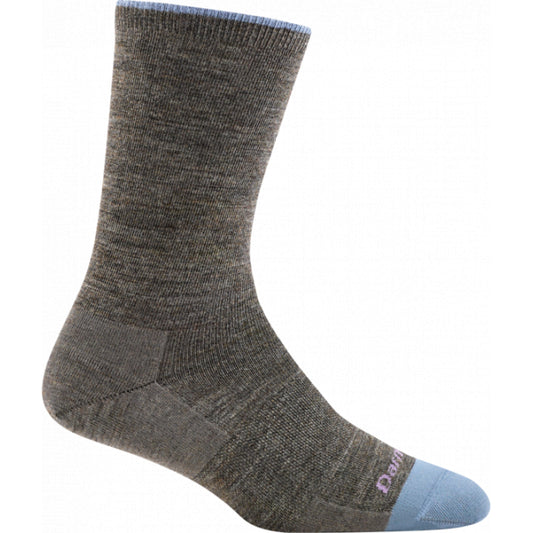 Darn Tough Women's Solid Basic Crew Lightweight Taupe