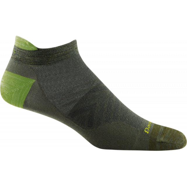 Darn Tough Run No Show Tab Ultra Lightweight Cushion Running Socks Solid Gray
