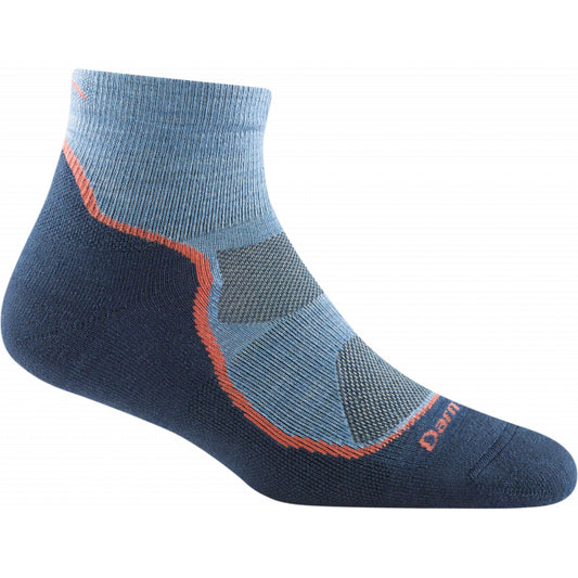 Darn Tough Women's Light Hiker 1/4 Lightweight with Cushion Denim