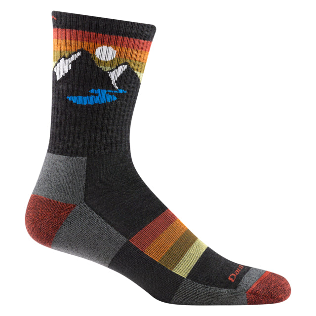 Darn Tough Men's Sunset Ridge Micro Crew Lightweight with Cushion Charcoal