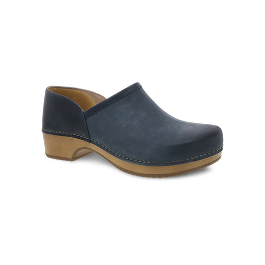 Dansko Women's Brenna Navy Burnished Suede Navy
