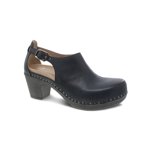 Dansko Women's Sassy Black Milled Burnished Black