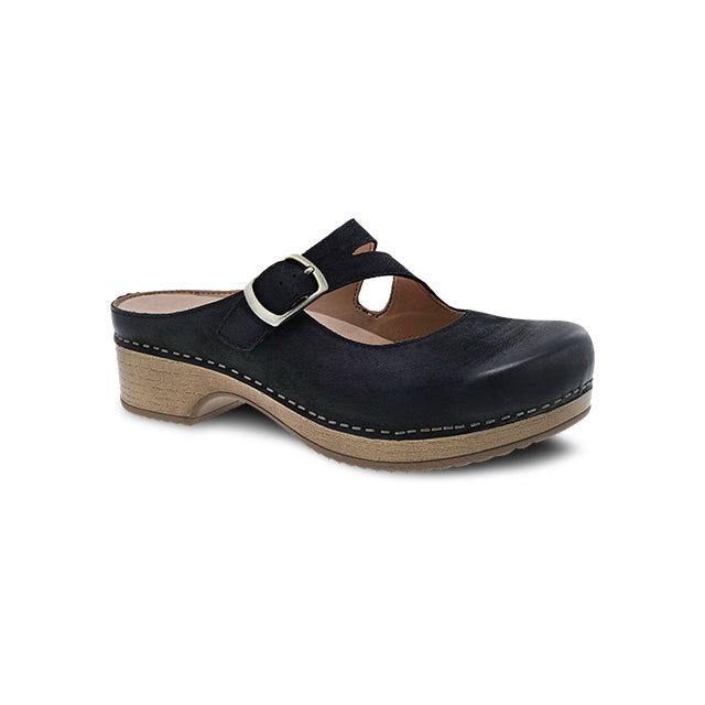 Dansko Women's Britney Black Burnished Nubuck Black