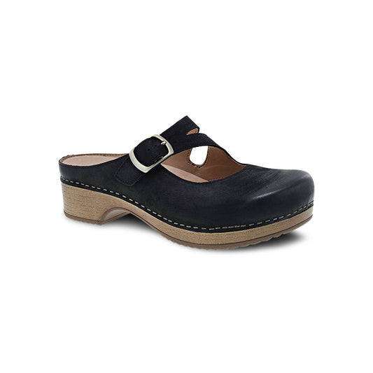 Dansko Women's Britney Black Burnished Nubuck Black