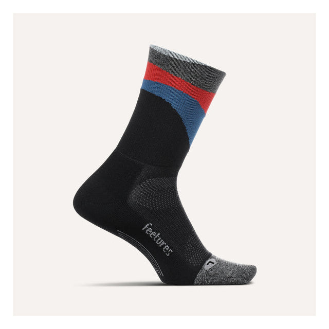 Feetures Elite Light Cushion Mini Crew Retrograde Black