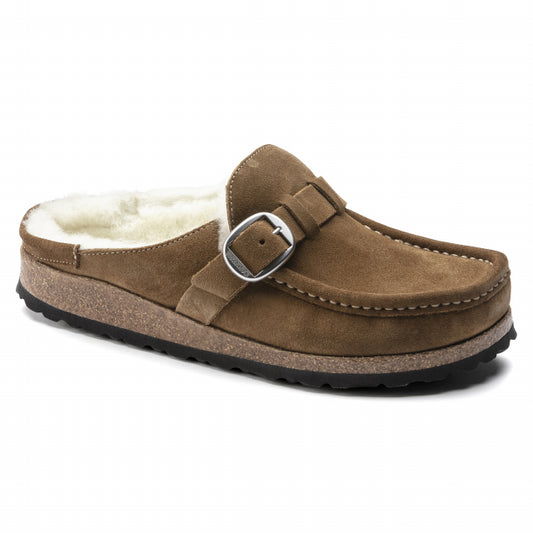 Birkenstock Women's Buckley Shearling Suede Leather Tea