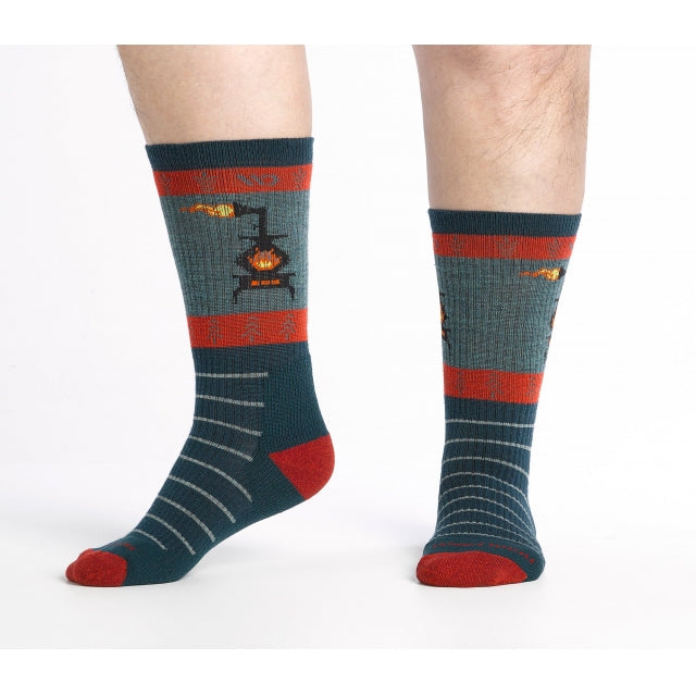 Wide Open Stoked Cushioned Crew Socks Juniper