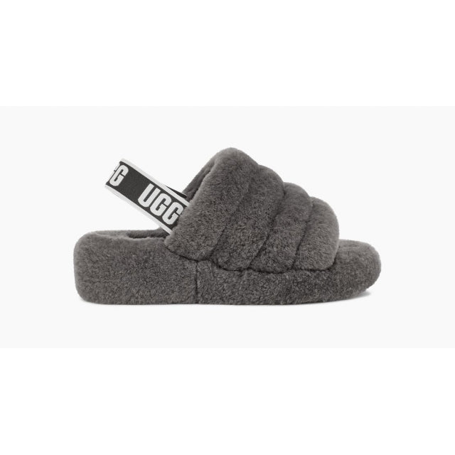 UGG Women's Fluff Yeah Slide Charcoal