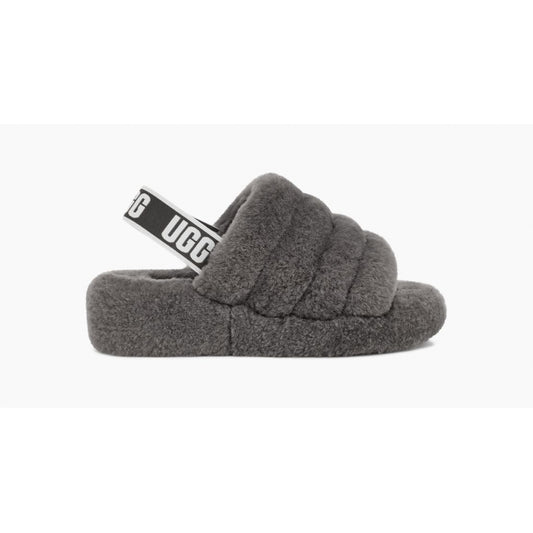 UGG Women's Fluff Yeah Slide Charcoal