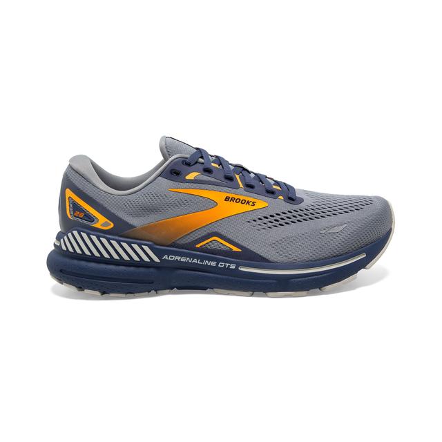 Brooks Running Men's Adrenaline GTS 23 Grey/Crown Blue/Orange