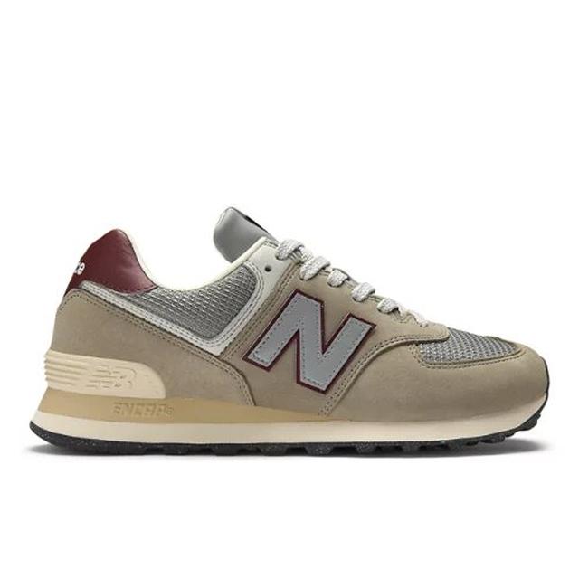 New Balance Unisex 574 Arid Stone/Monarch Burgundy