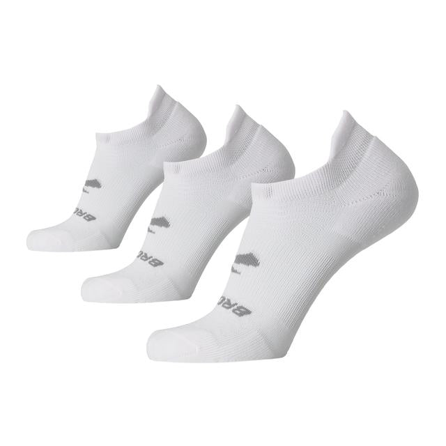 Brooks Running Run-in No Show 3-pack White
