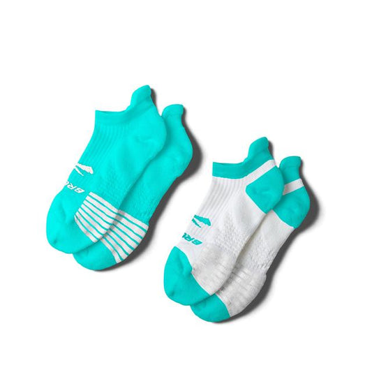 Brooks Running Ghost Lite No Show 2-pack Strobe Blue/White & White/Blue