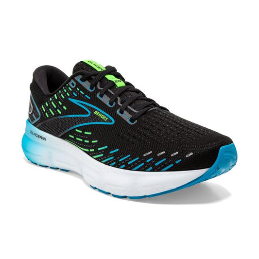 Brooks Running Men's Glycerin 20 Black/Hawaiian Ocean/Green